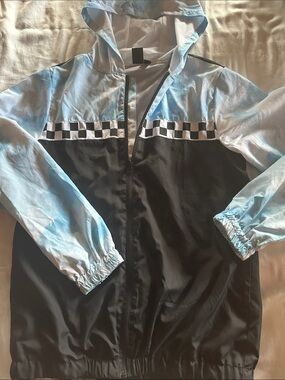 Ideology Light Blue & Black Mesh-Lined Windbreaker